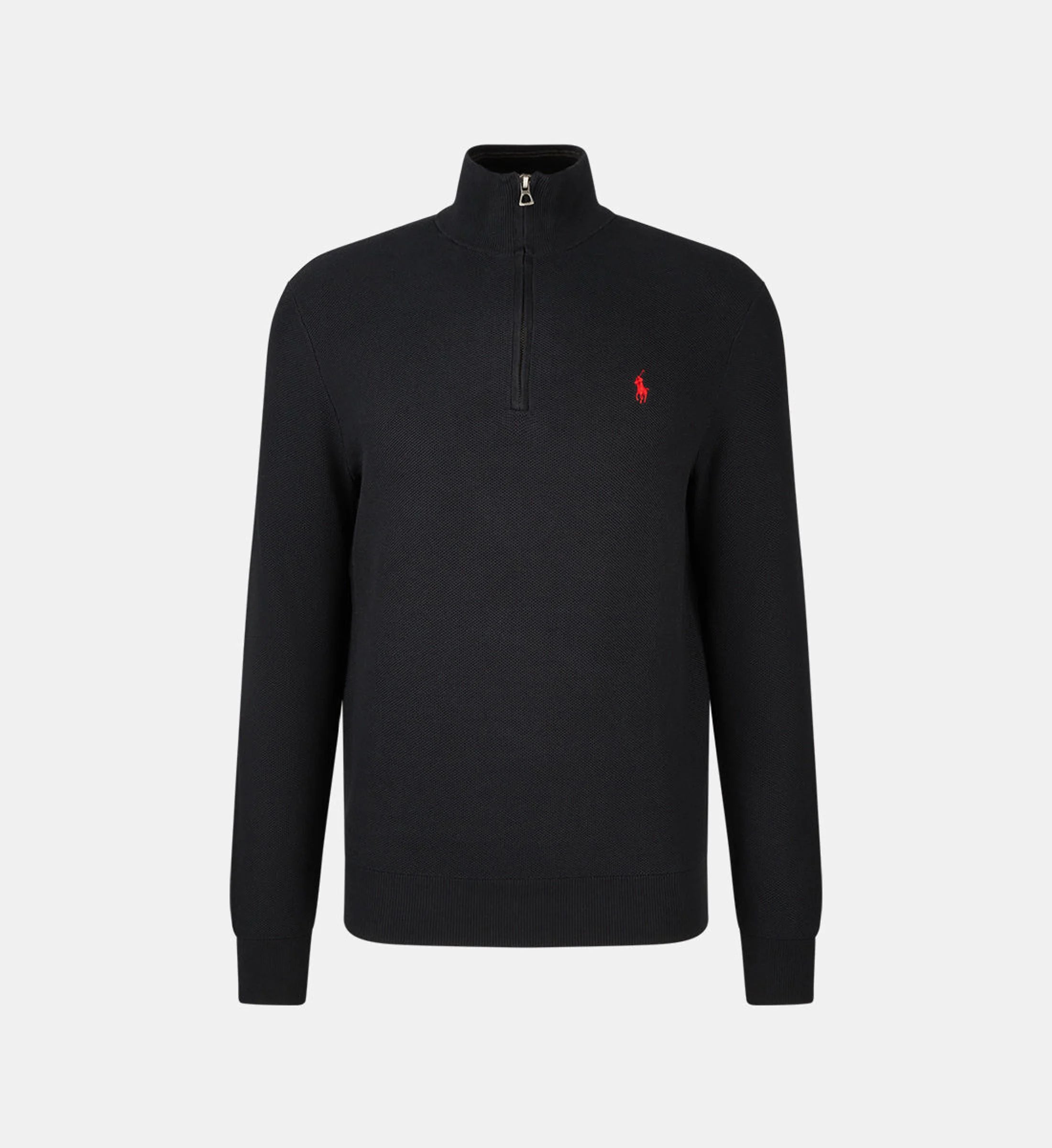 Pull droit col camionneur coton piqué