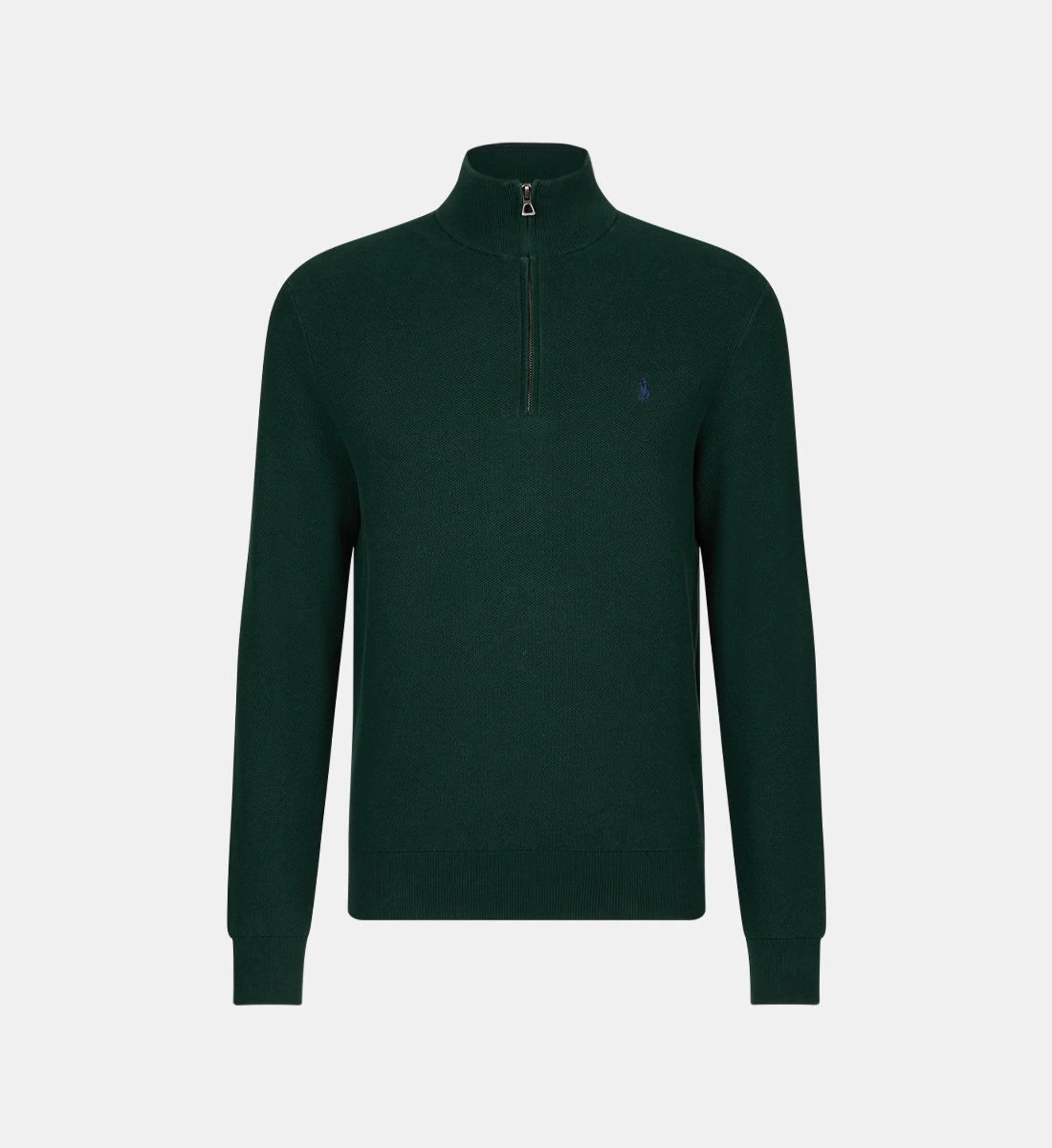 Pull droit col camionneur coton piqué