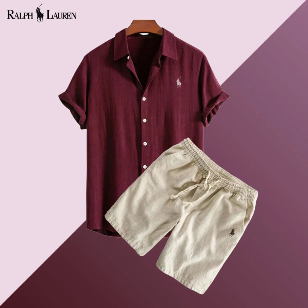 Ensemble chemise et short en lin