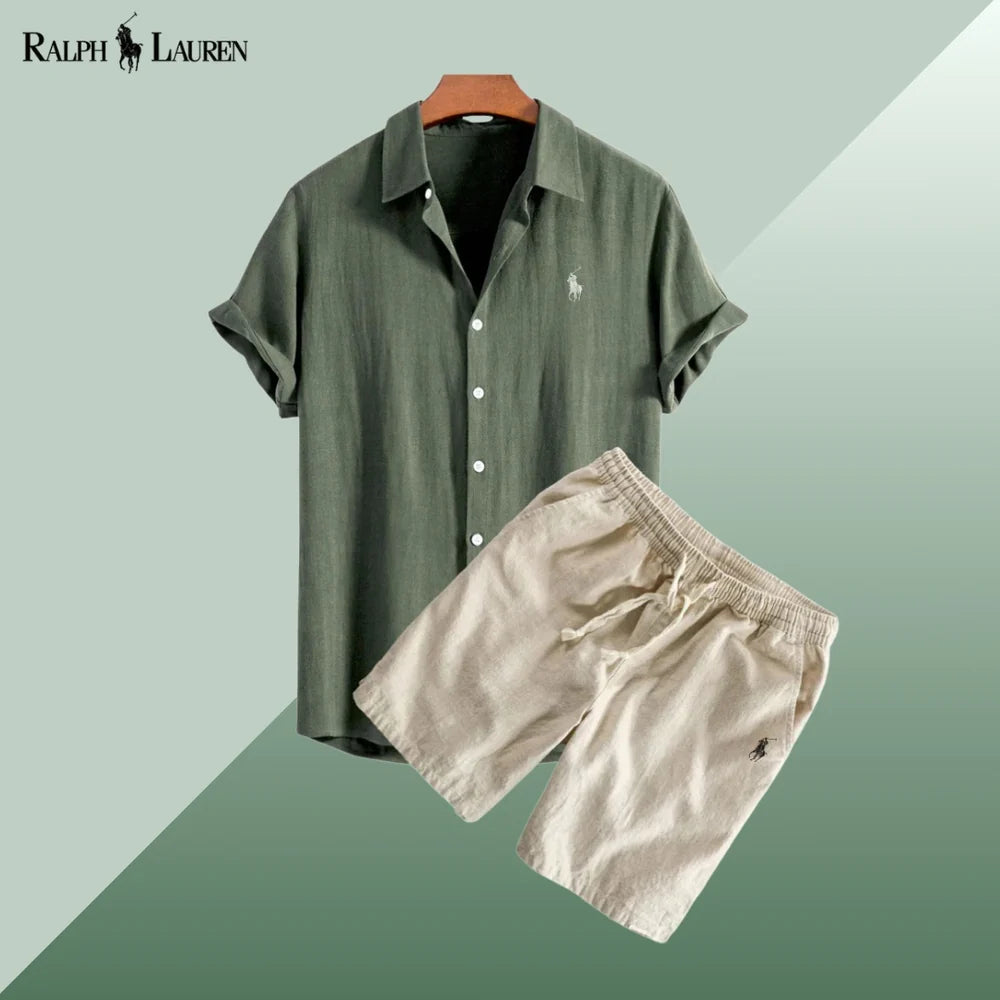 Ensemble chemise et short en lin